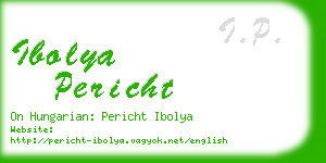 ibolya pericht business card